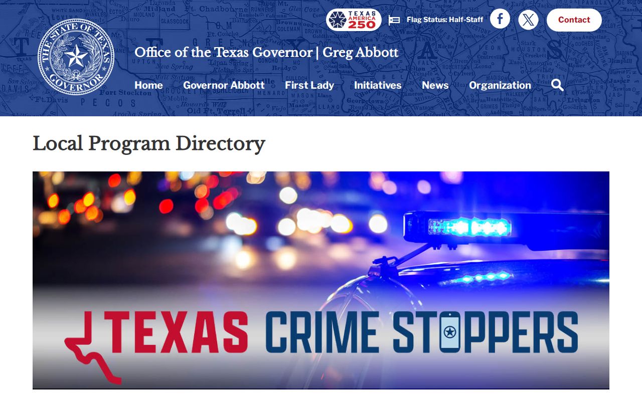 Foard County warrant-tip check using the Texas Crime Stoppers directory